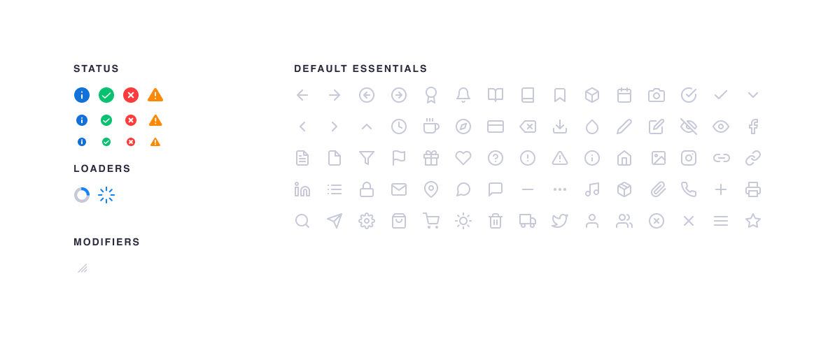 component overview of allicons
