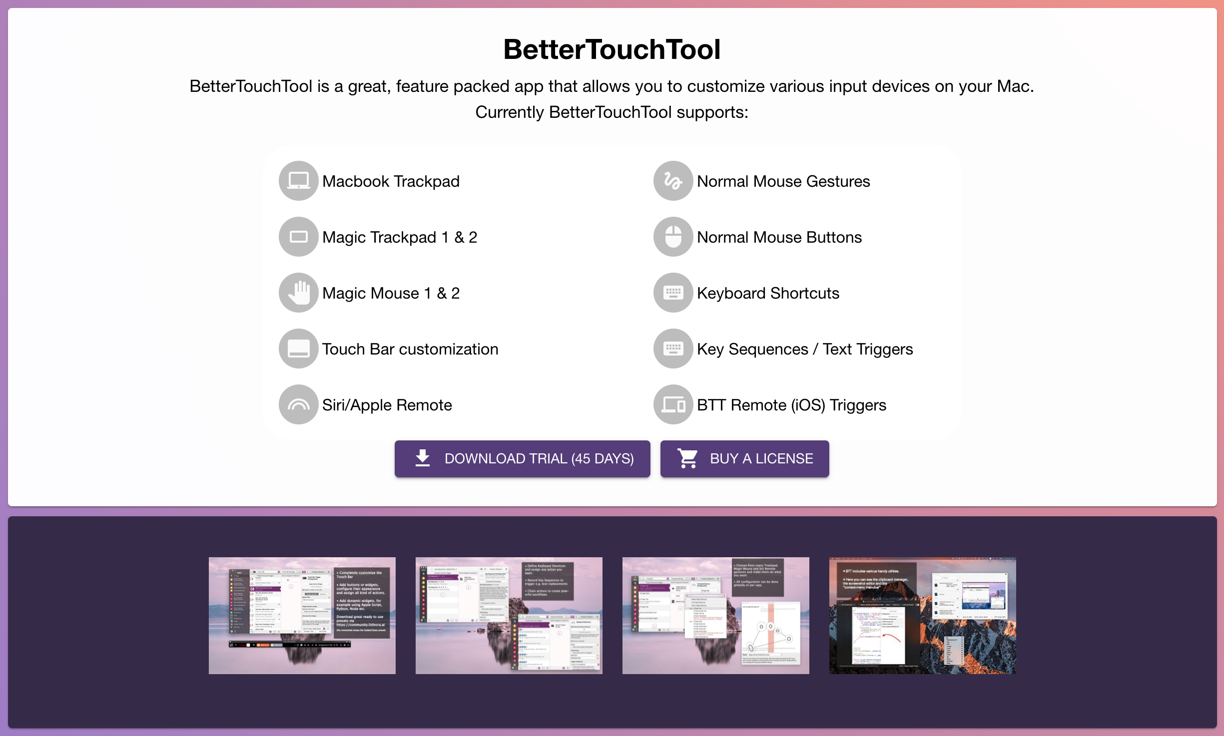 bettertouchtool screenshot